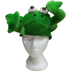 Gorro en forma de rana para adultos y niños hecho de poliéster