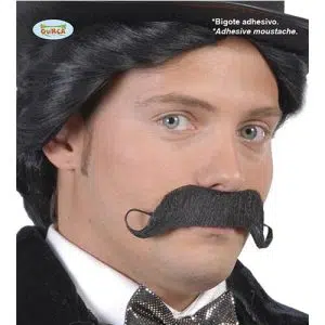 BIGOTE MOSTACHO ADHESIVO NEGRO