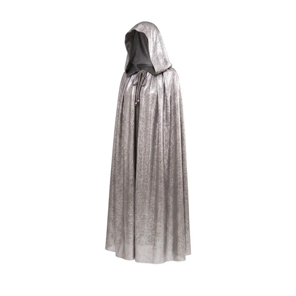 Capa de Lamé Plateada 140 cm – Accesorio Brillante para Disfraces - Imagen 2