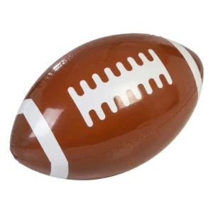 Balón de rugby y fútbol americano hinchable de 50 cm de color marrón con detalles blancos para disfraz