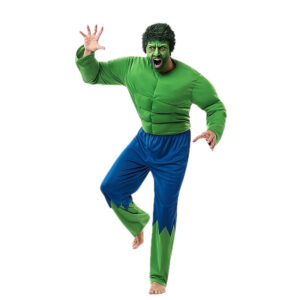 Disfraz de Forzudo Verde para adulto con camisa y pantalón