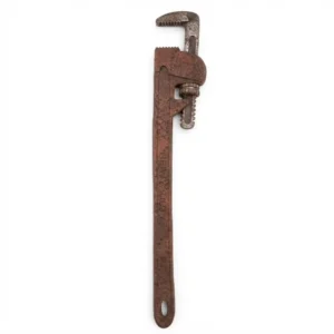 Llave inglesa tipo grifa de fontanero de plástico con efecto oxidado y grabado Heavy Duty para disfraz