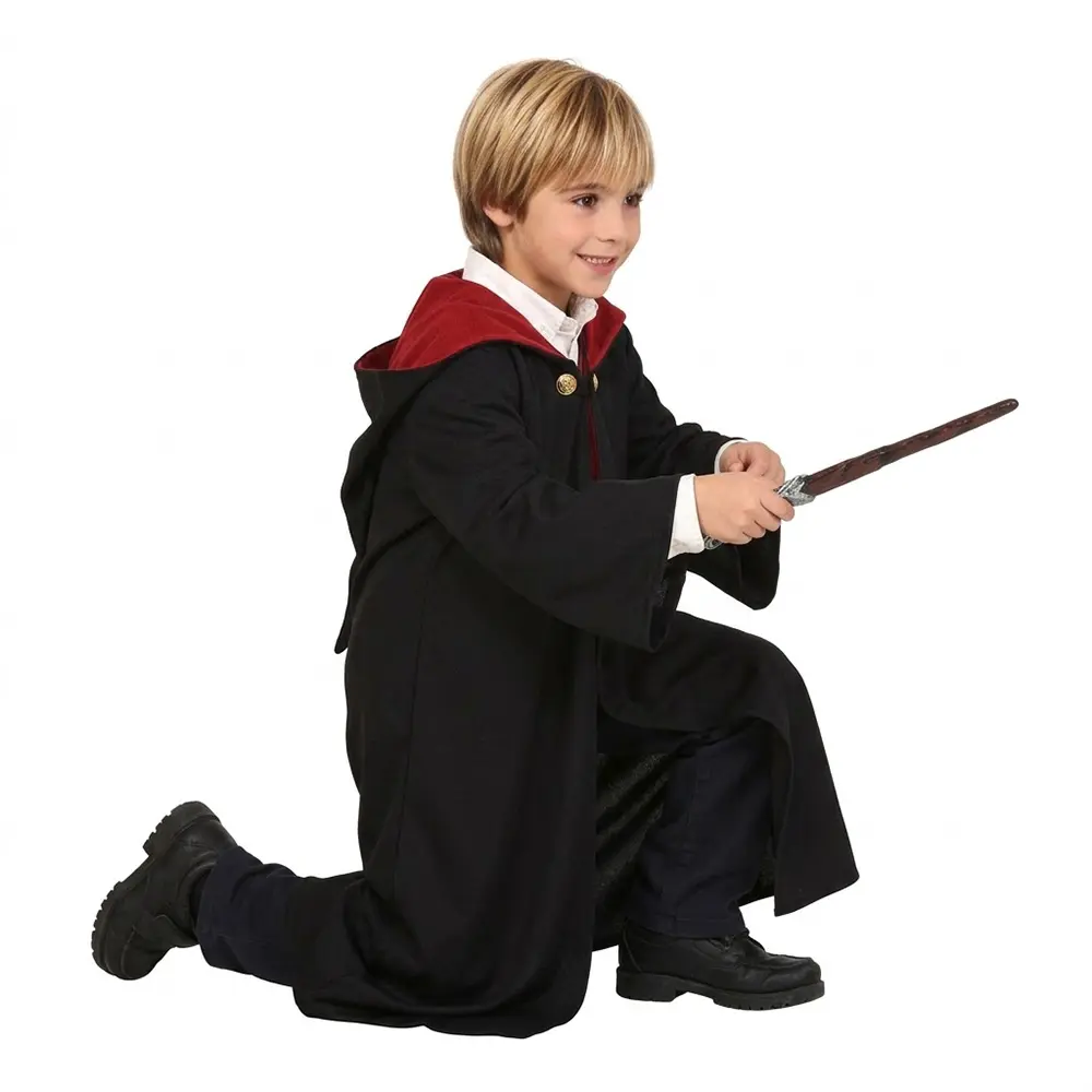 Disfraz de Estudiante de Magia estilo Harry Potter / Mago de Escuela con Capucha Infantil - Imagen 2