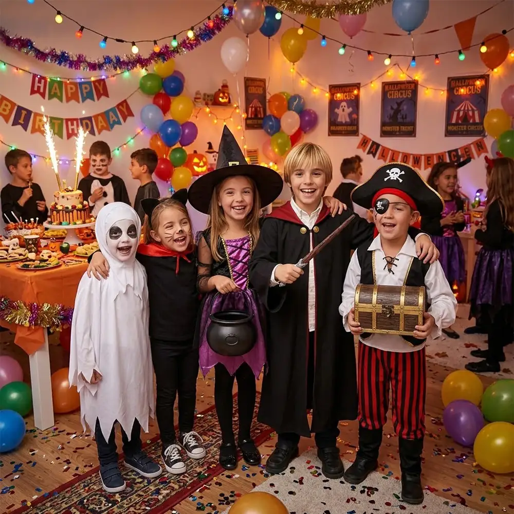 Disfraz de Estudiante de Magia estilo Harry Potter / Mago de Escuela con Capucha Infantil - Imagen 3