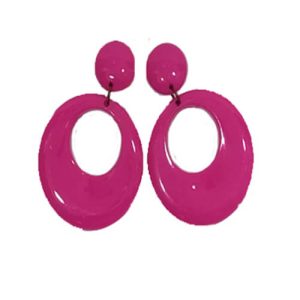 PENDIENTES FLAMENCO CON BROCHE COLOR ROSA