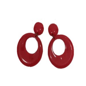 PENDIENTES FLAMENCO CON BROCHE COLOR ROJO
