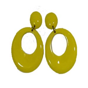 PENDIENTES FLAMENCO CON BROCHE COLOR AMARILLO