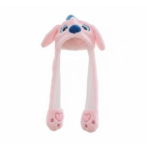 Gorro de peluche Stitch koala rosa con luz y orejas con movimiento