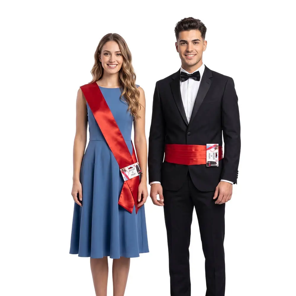 Banda o Fajín Rojo de Tela – Accesorio Tradicional para Disfraces y Fiestas Regionales - Imagen 3