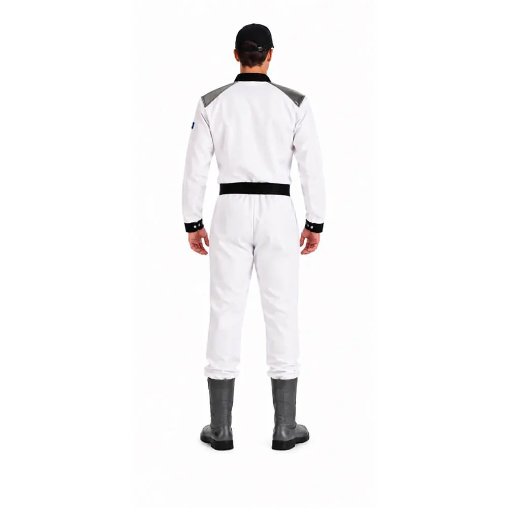 Disfraz de Astronauta Adulto – Traje de Piloto del Espacio y Cosmos (Mono, Casco y Cinturón) - Imagen 3