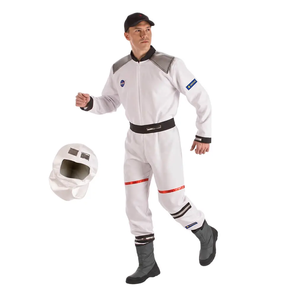 Disfraz de Astronauta Adulto – Traje de Piloto del Espacio y Cosmos (Mono, Casco y Cinturón) - Imagen 2