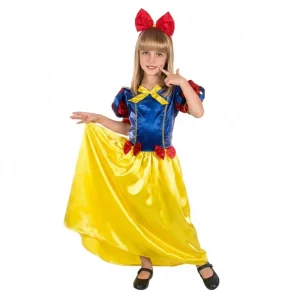 Disfraz de Blancanieves Infantil – Vestido de Cuento con Diadema