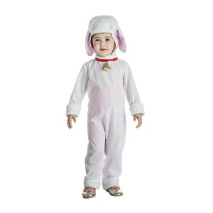 Disfraz de oveja infantil con mono y capucha con cencerro