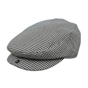 Gorro de chulapo madrileño infantil con estampado de cuadros, disponible en tallas para niños en la tienda Disfraces Lucero.