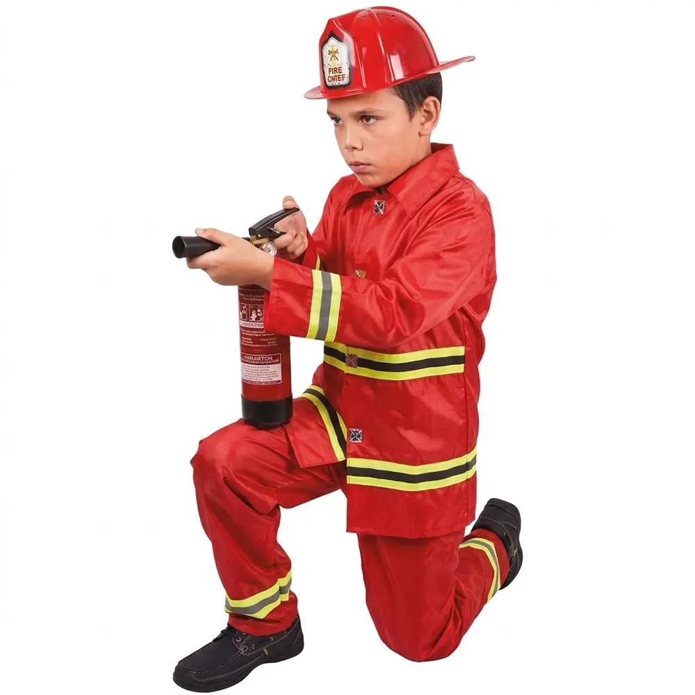 Disfraz de Bombero Infantil Rojo - Imagen 2