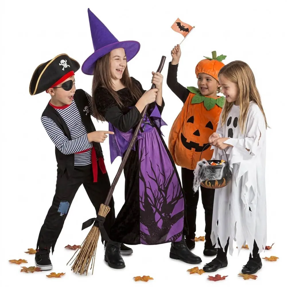 Disfraz de Bruja del Bosque Morada Infantil con Sombrero - Imagen 2