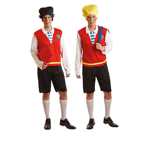 DISFRAZ DE ESTUDIANTE RUBIO Y MORENO ADULTO
