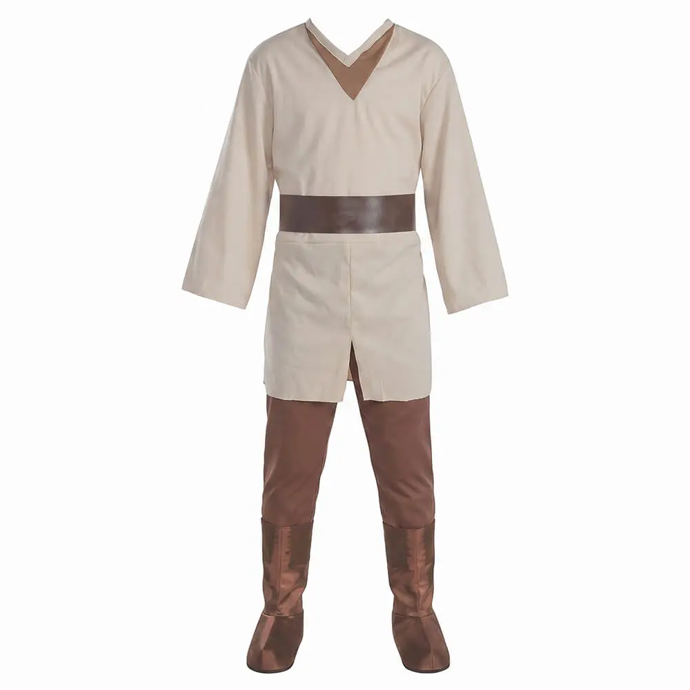 Disfraz de Guerrero Jedi Infantil – Traje de Guardián Galáctico del Espacio (Túnica, Pantalón, Cubrebotas y Cinturón) - Imagen 2