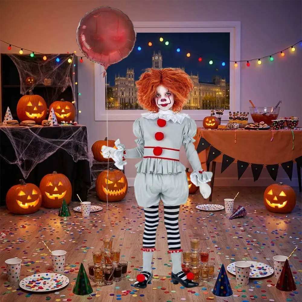 Disfraz de Payasa Mala / Diabólica Infantil estilo Pennywise - Imagen 2