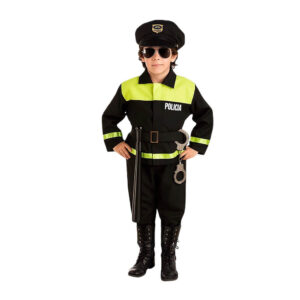 Disfraz de policial infantil con casaca, pantalón y gorra