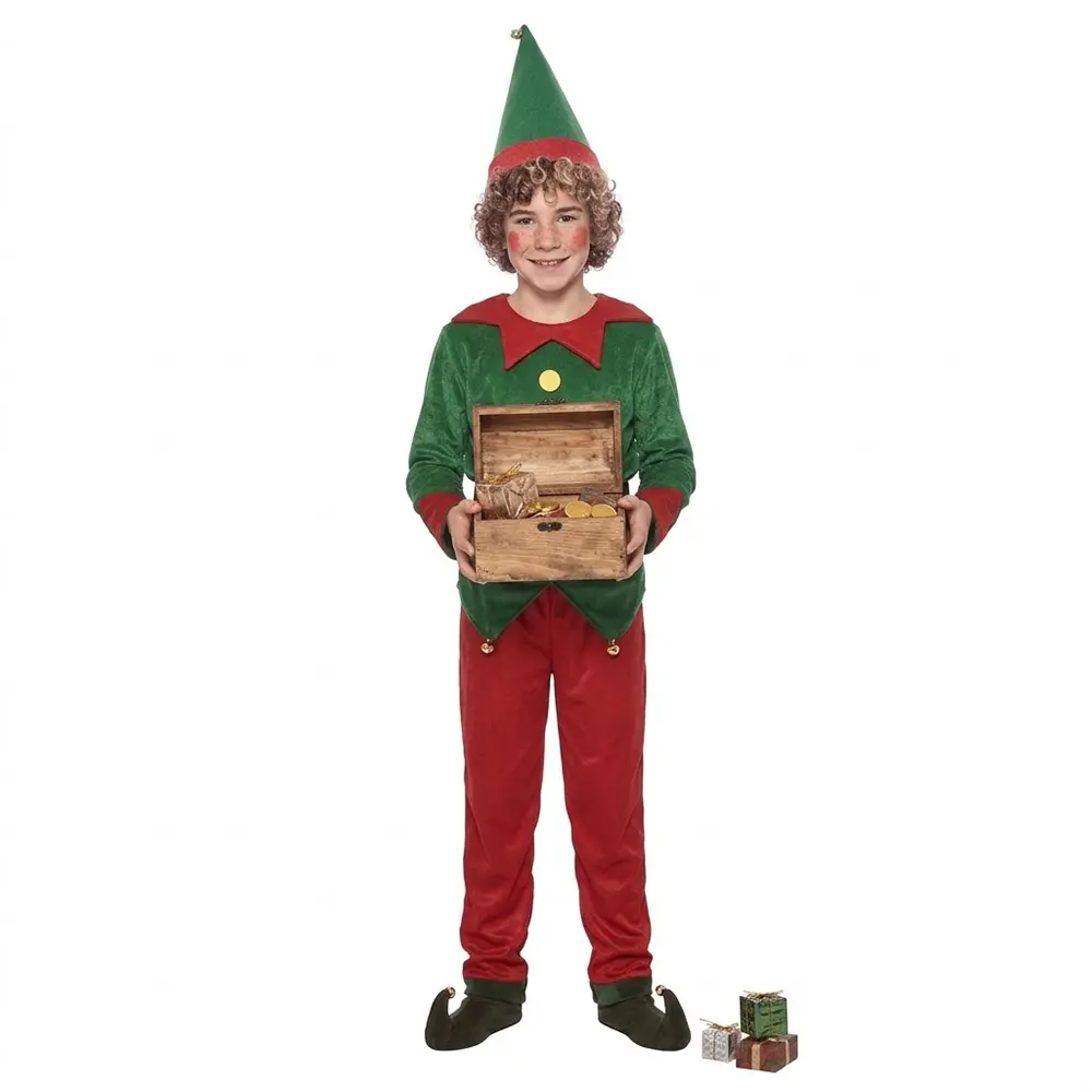 Disfraz de Elfo Infantil - Traje Ayudante de Papá Noel Navidad - Imagen 3