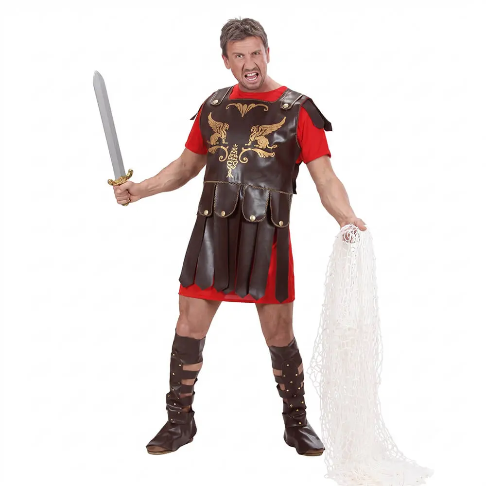 Disfraz de Gladiador Romano Adulto – Traje de Luchador de la Antigua Roma o Hércules (3 Piezas) - Imagen 2