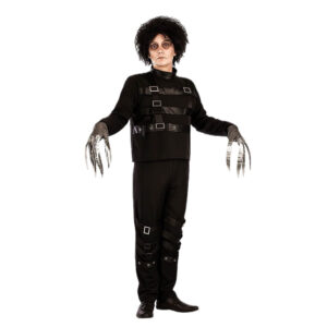 Disfraz de Manos Tijeras para adulto con camisa, pantalón y guantes, ideal para Halloween o carnaval