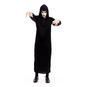 TÚNICA CON CAPUCHA NEGRA PARA ADULTO