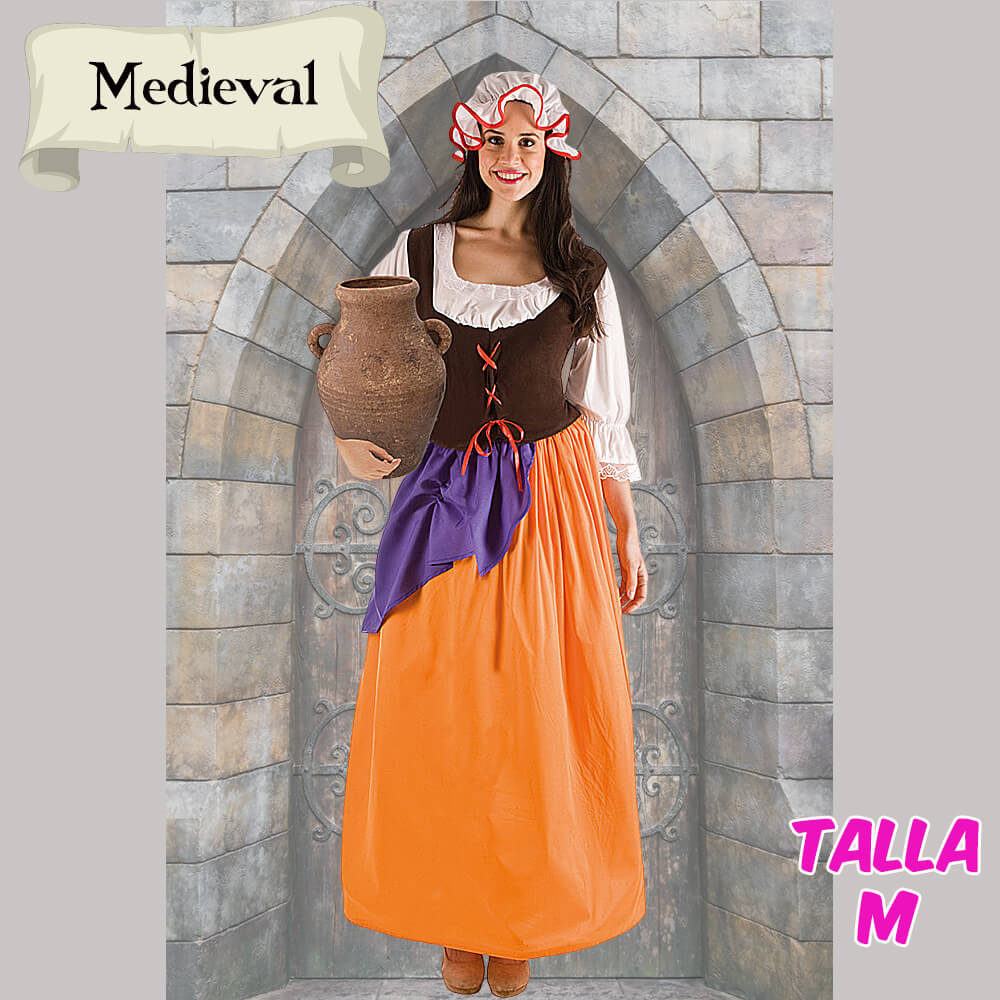 DISFRAZ DE MESONERA MEDIEVAL ADULTO - Imagen 2