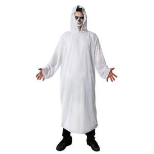TÚNICA CON CAPUCHA 130CM BLANCA PARA ADULTO