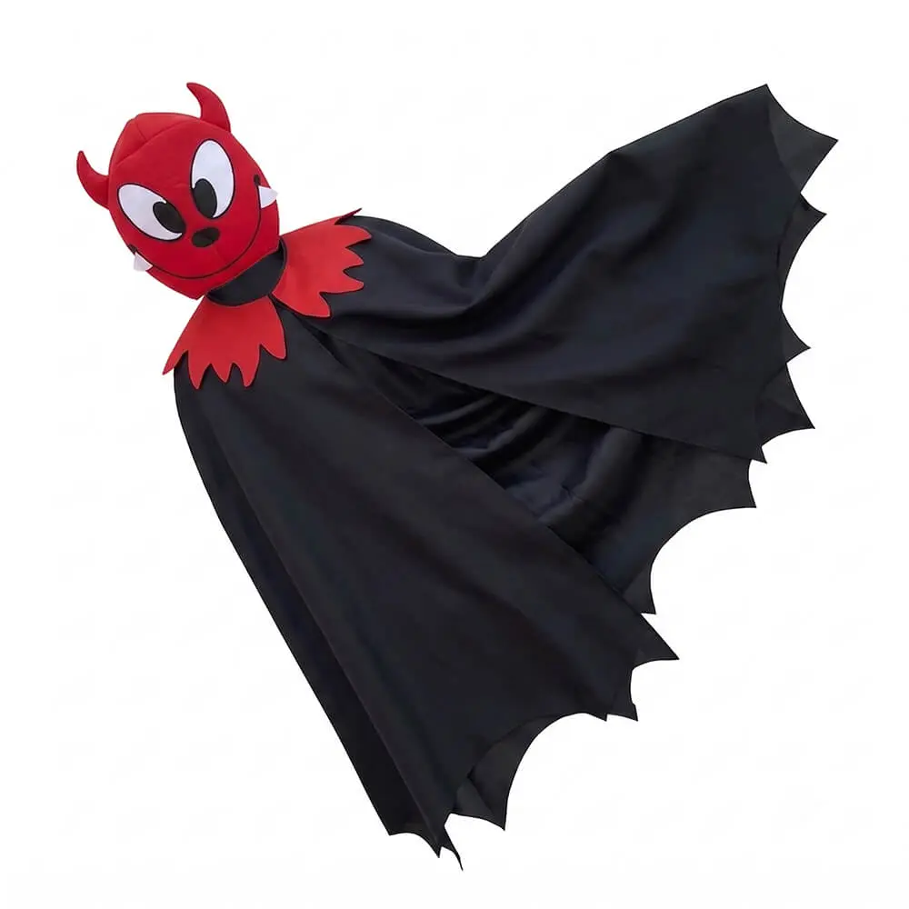 Capa con Cabeza de Diablo – Accesorio Infantil y Adulto de Demonio con Capucha (2 Piezas) - Imagen 2