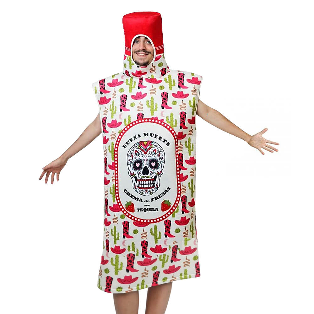 Disfraz de Tequifresa para Adulto 🍓🥃 – Traje Divertido con Capucha - Imagen 2