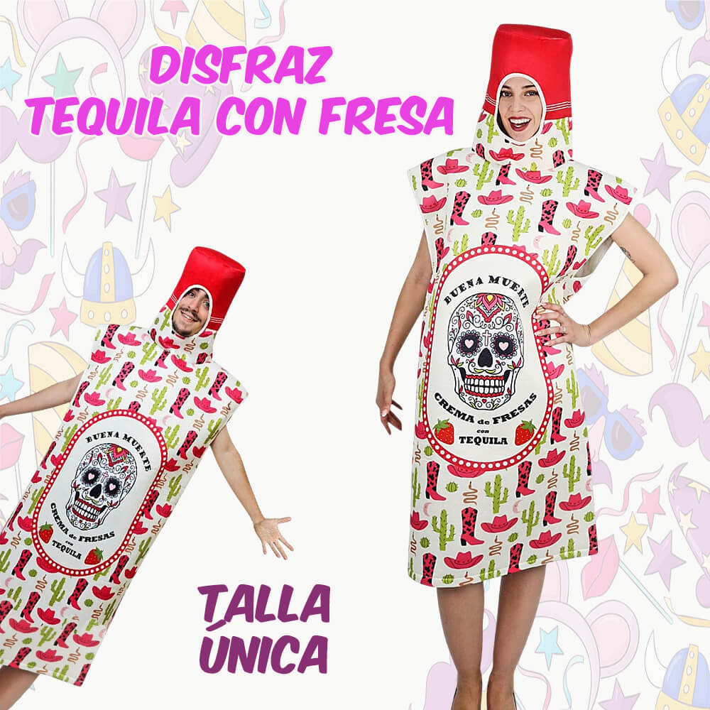 Disfraz de Tequifresa para Adulto 🍓🥃 – Traje Divertido con Capucha - Imagen 3