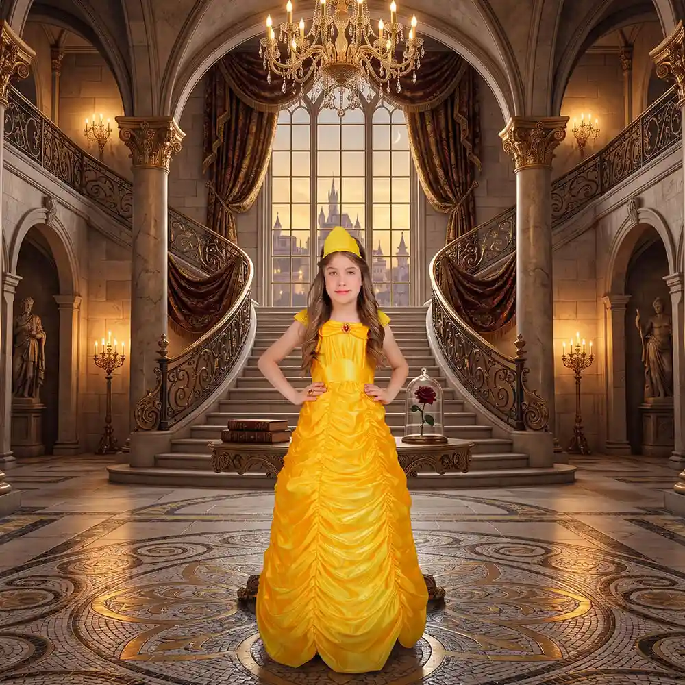 Disfraz de Princesa Bella / Reina de la Belleza Infantil para Niña - Imagen 6