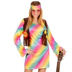 DISFRAZ DE HIPPIE MUJER ADULTO