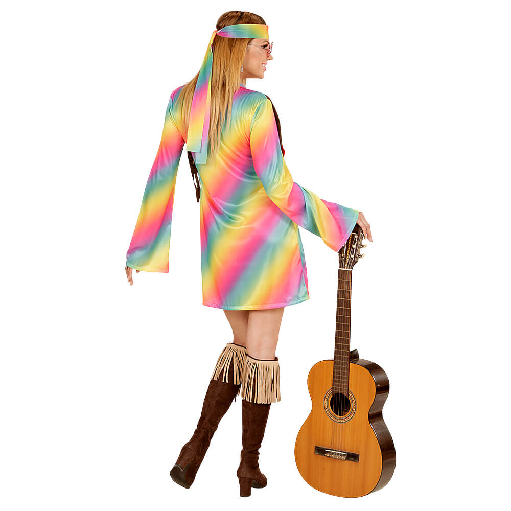 DISFRAZ DE HIPPIE MUJER ADULTO - Imagen 3