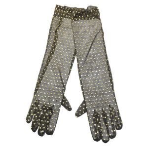 GUANTES LARGOS LENTEJUELAS COLOR ORO 42CM