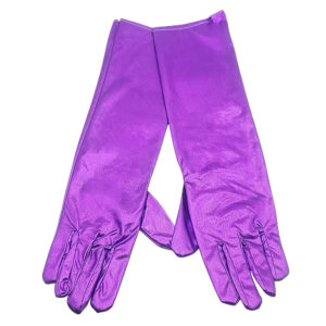 GUANTES LARGOS METALIZADOS 38CM MORADO