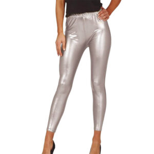 LEGGINS METALIZADOS COLOR PLATA