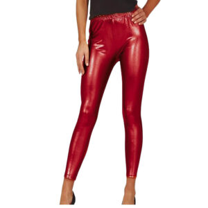 LEGGINS METALIZADOS COLOR ROJO