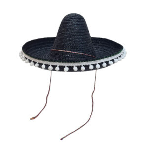 SOMBRERO MEXICANO 45CM NEGRO