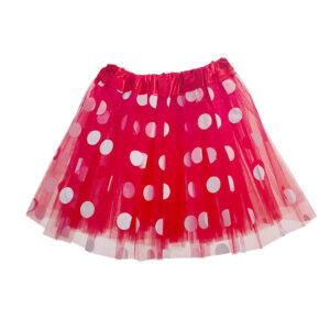 TUTÚ ROJO CON LUNARES BLANCOS INFANTIL 28CM