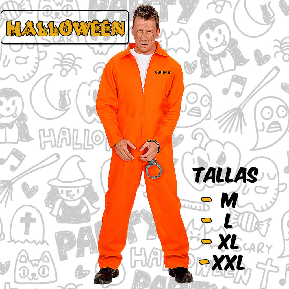 Disfraz de Preso Naranja Adulto - Imagen 3