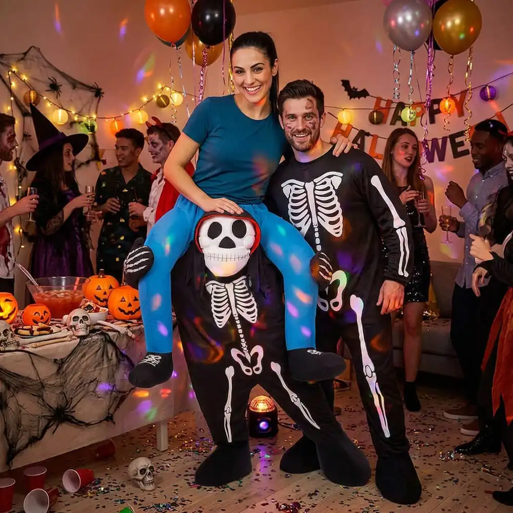 Disfraz de Esqueleto a Hombros Ride-On Carry Me para Adulto - Imagen 4