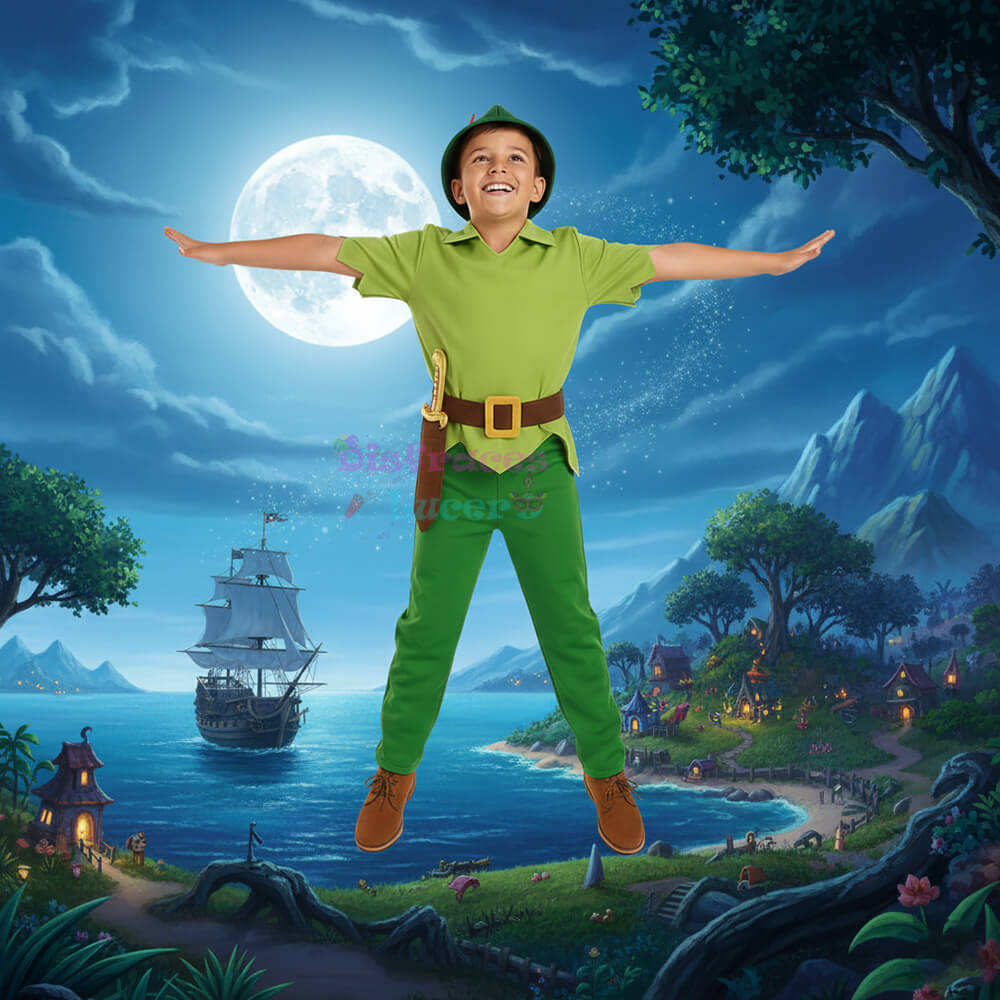 Disfraz de Peter Pan Infantil – Traje de Aventurero de Nunca Jamás - Imagen 5