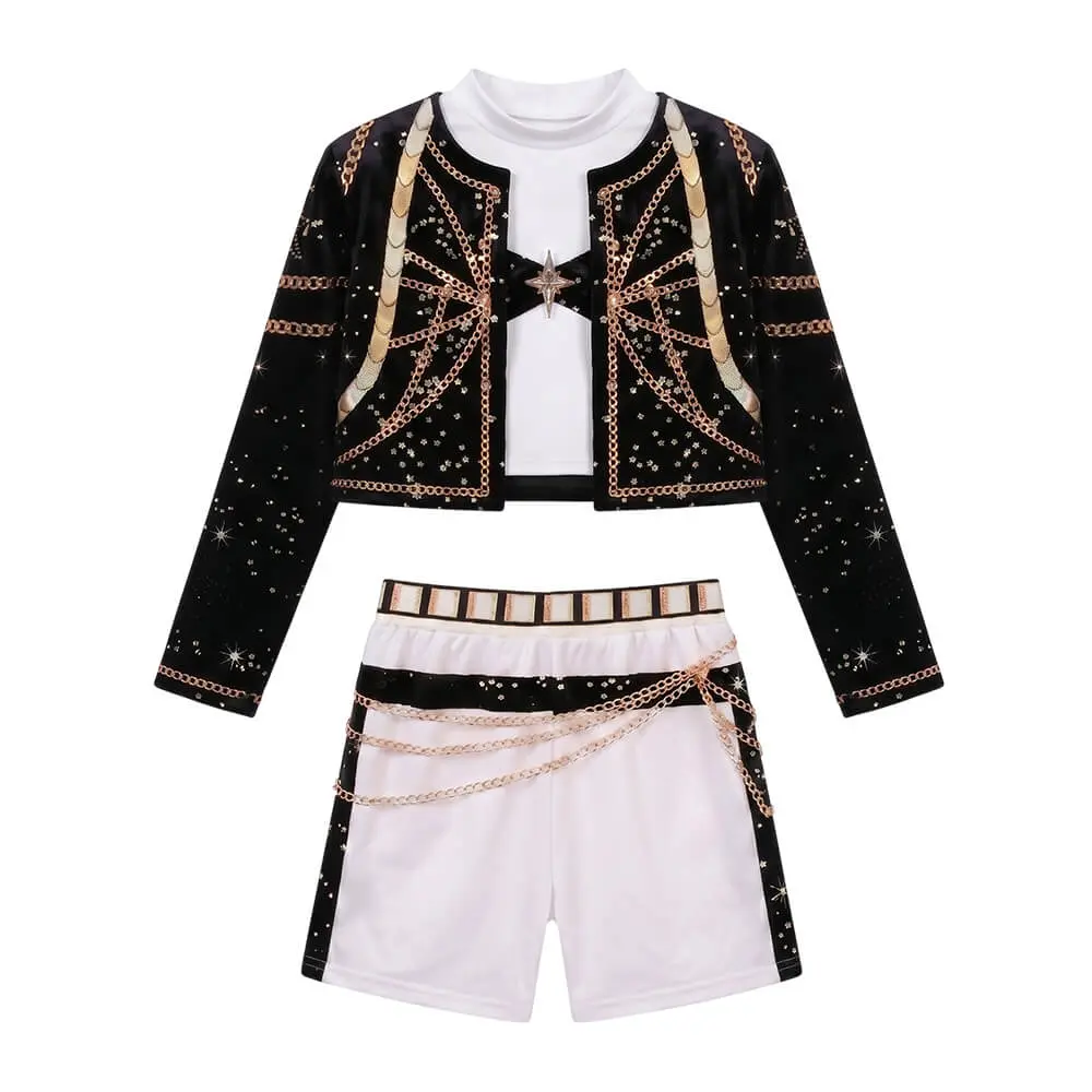 Disfraz de Kantante K-Pop Pop Star Infantil – Conjunto de 3 Piezas para Niña - Imagen 2