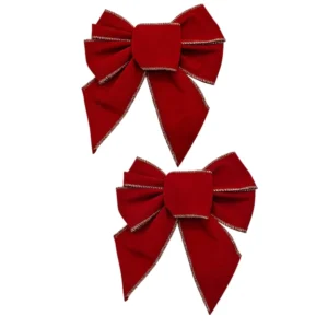 2 Lazos Rojos Navideños