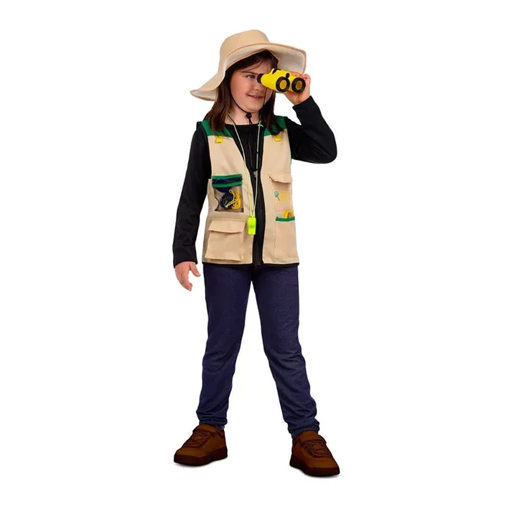 Disfraz de Explorador Infantil Unisex – Conjunto de Aventurero con Chaleco, Sombrero y Accesorios