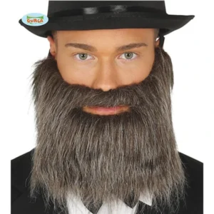 Barba gris con bigote