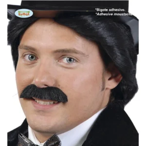 Bigote negro adhesivo